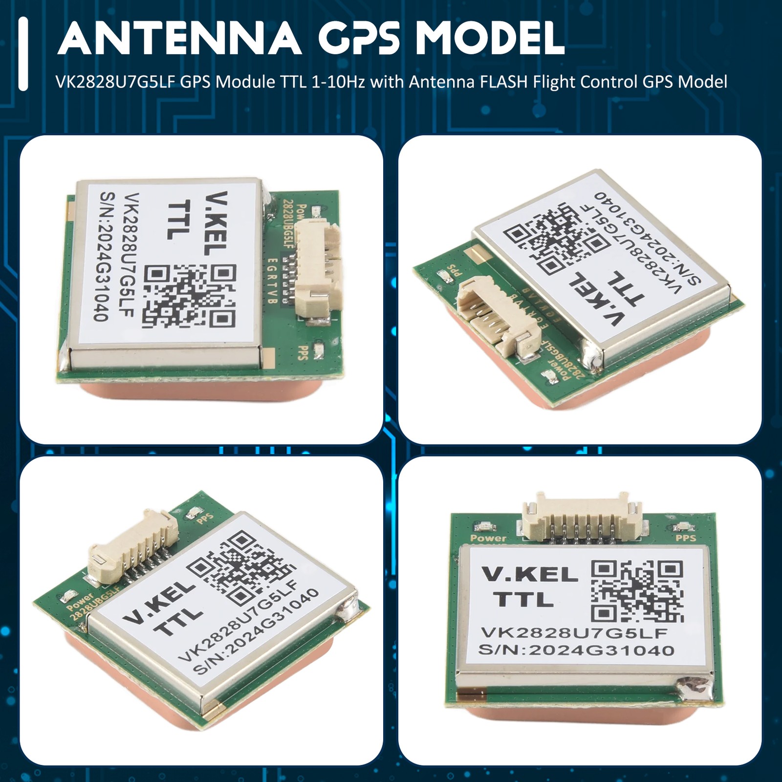 VK2828U7G5LF Module TTL 1-10Hz with Antenna FLASH Flight Control Model H7K9