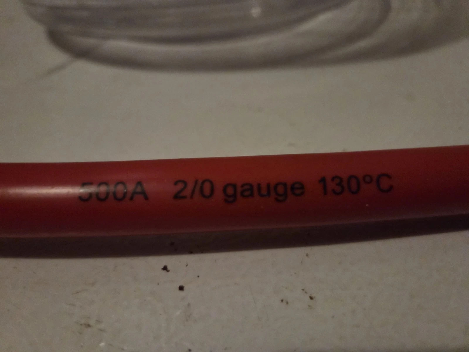 2/0 Gauge AWG Copper Battery Cable 3 Feet with ring terminal