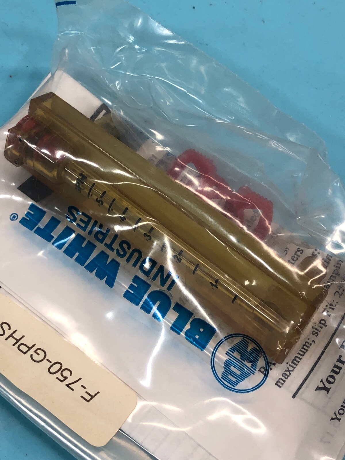 3 BLUE WHITE F-750GPH FLOW METER, .5-5.5 GPH, F-750-GPHS,HARRINGTON, 184643