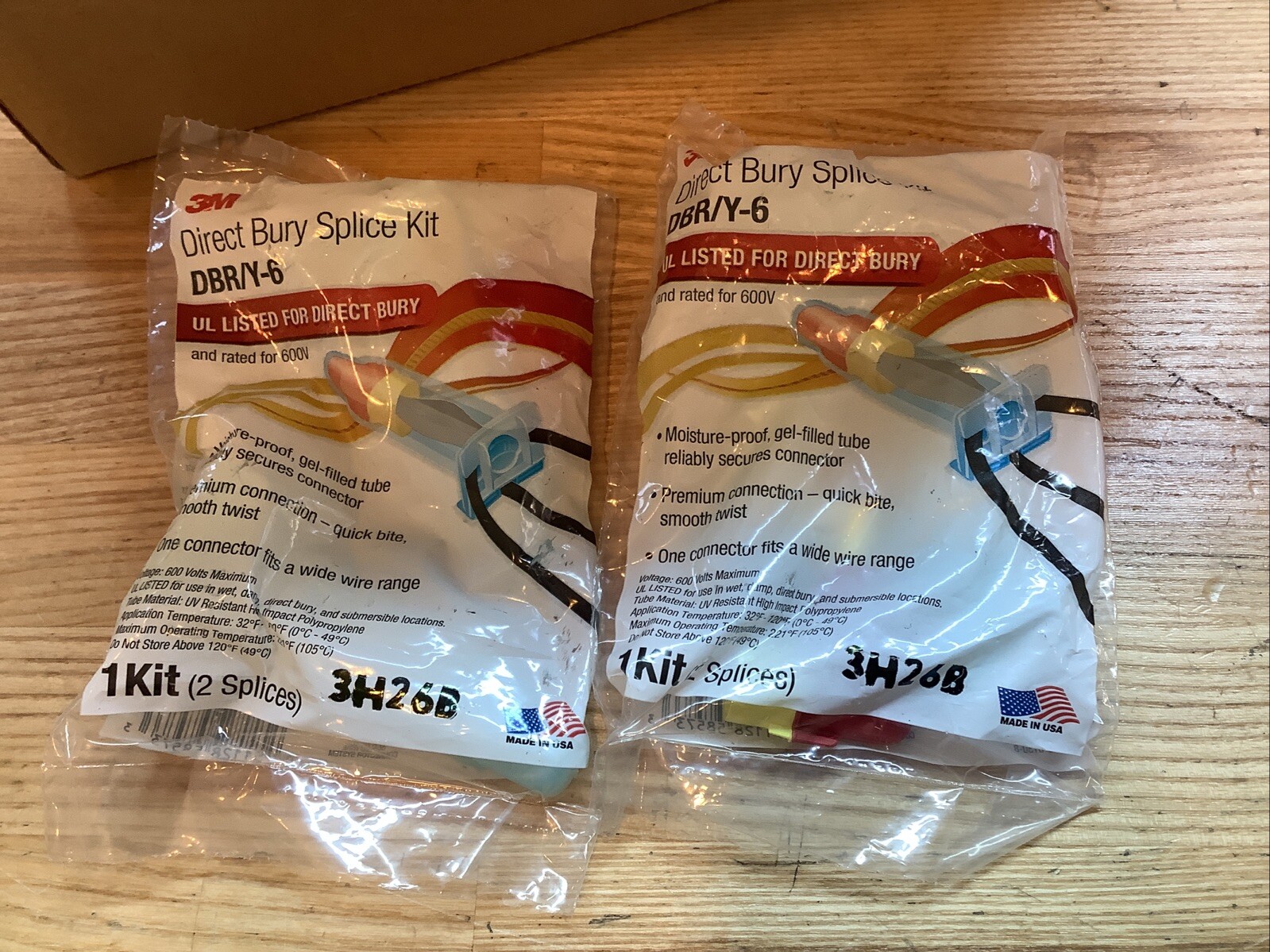 3M DBR/Y-6 KIT Red/Yellow Direct Bury Splice Kit, 18-10 AWG 2 For 15
