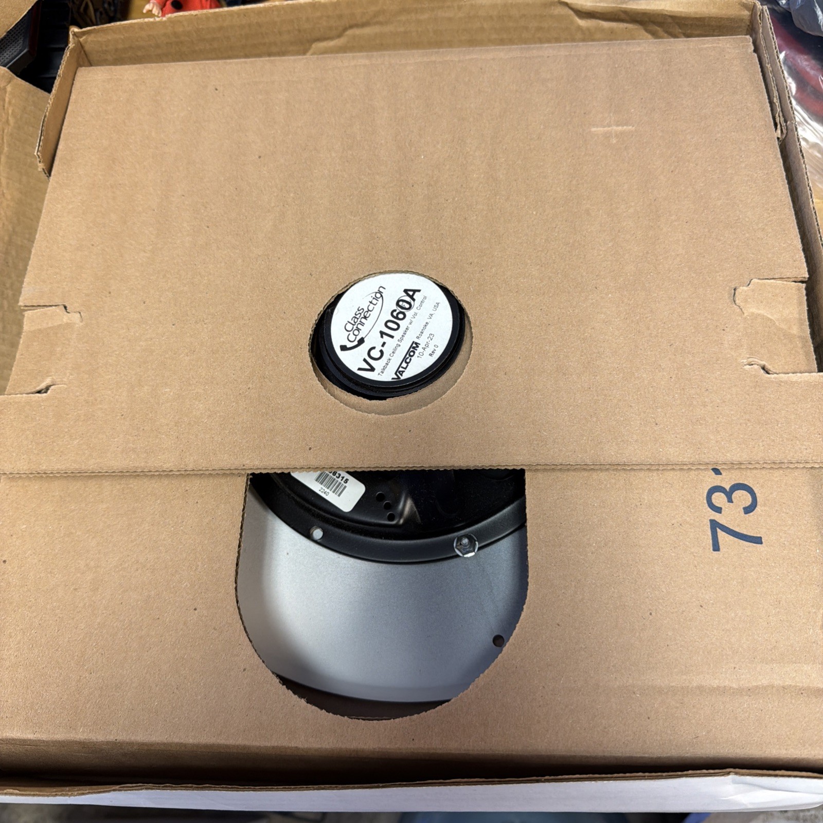 VALCOM 8in Talkback Ceiling Speaker w Vol Con VC-1060A UPC 799111008189