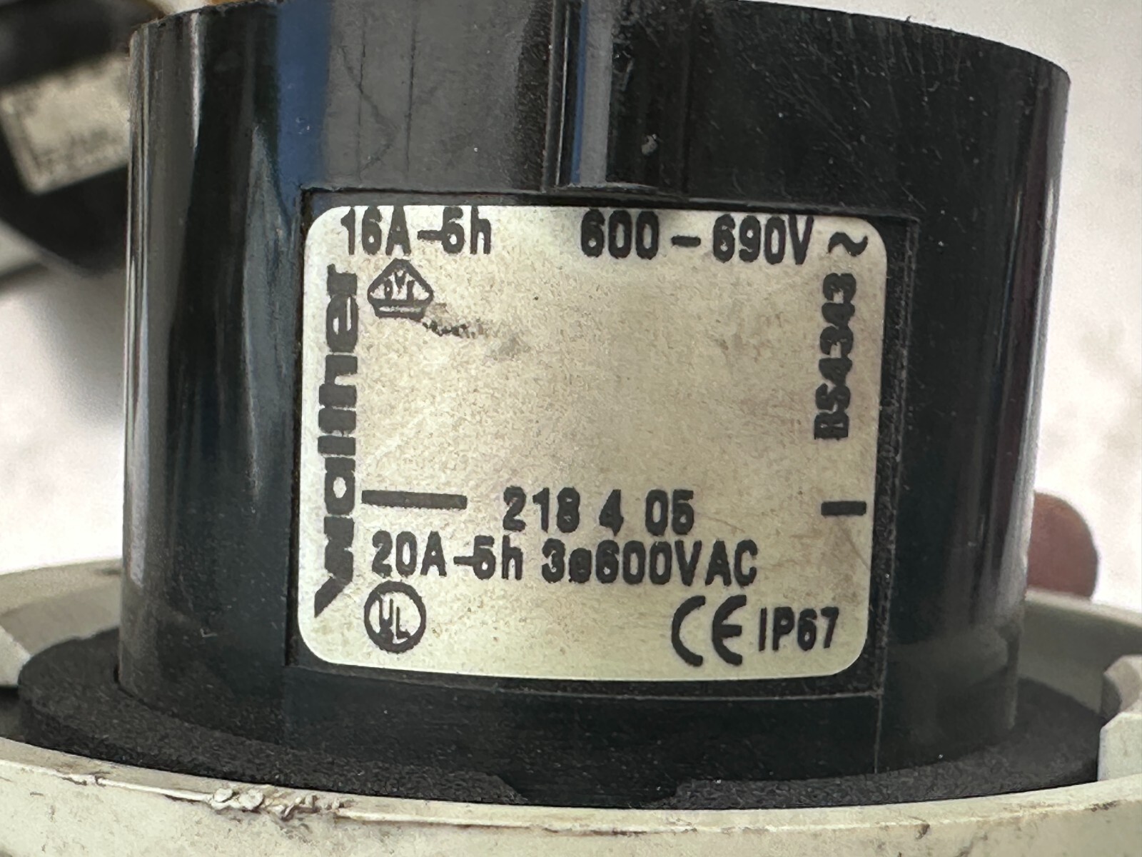 Walther Electric 218405 Pin and Sleeve Plug 20A 4 Wire 3ø 600 VAC – (Lot of 2)