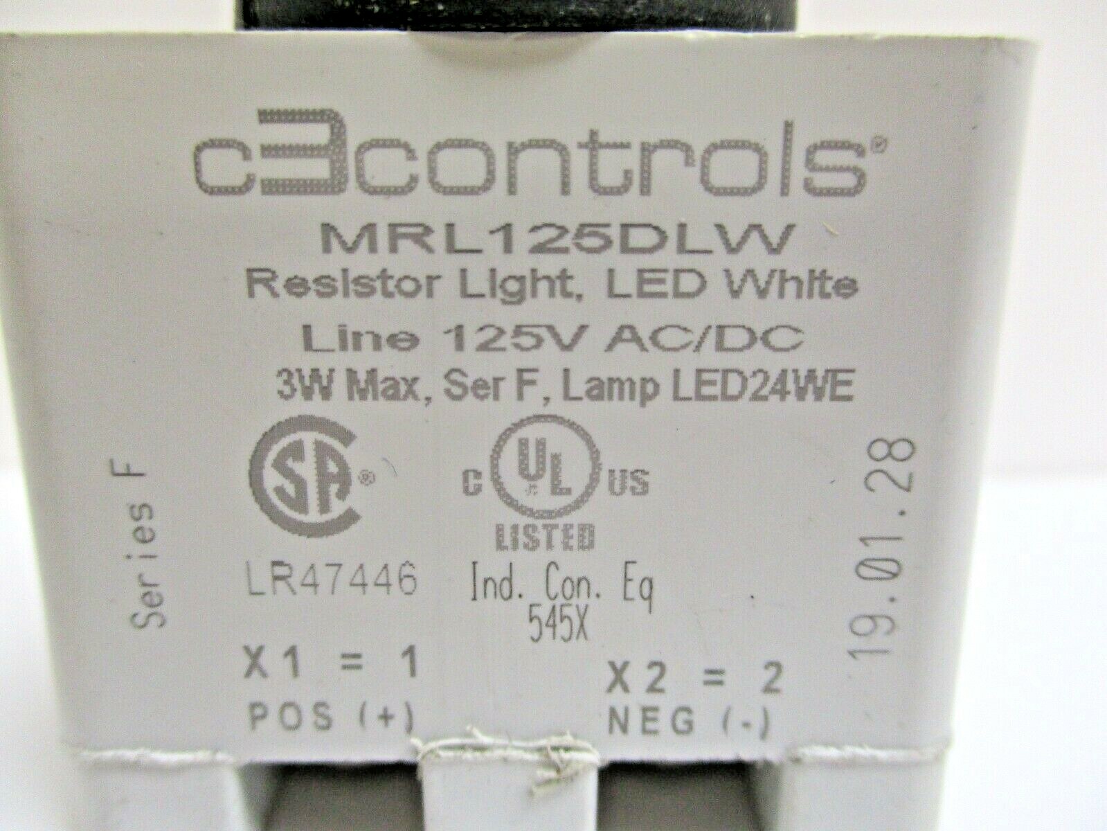 C3 CONTROLS, MRL125DLW-MPLLWE, 16MM 125V AC/DC WHITE LED LIGHT