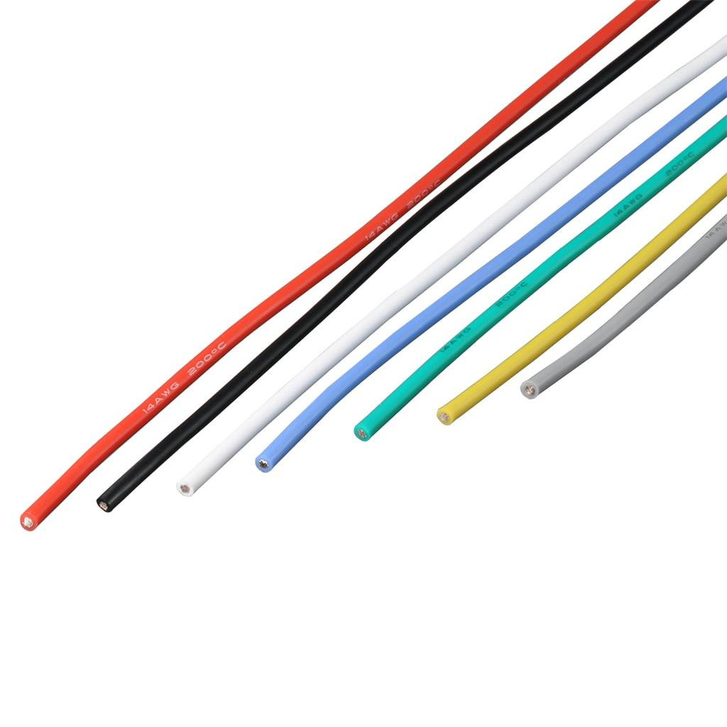 14 Gauge Silicone Wire Kit 7 Color Each 3 Ft Flexible 14 AWG Stranded Tinned Cop