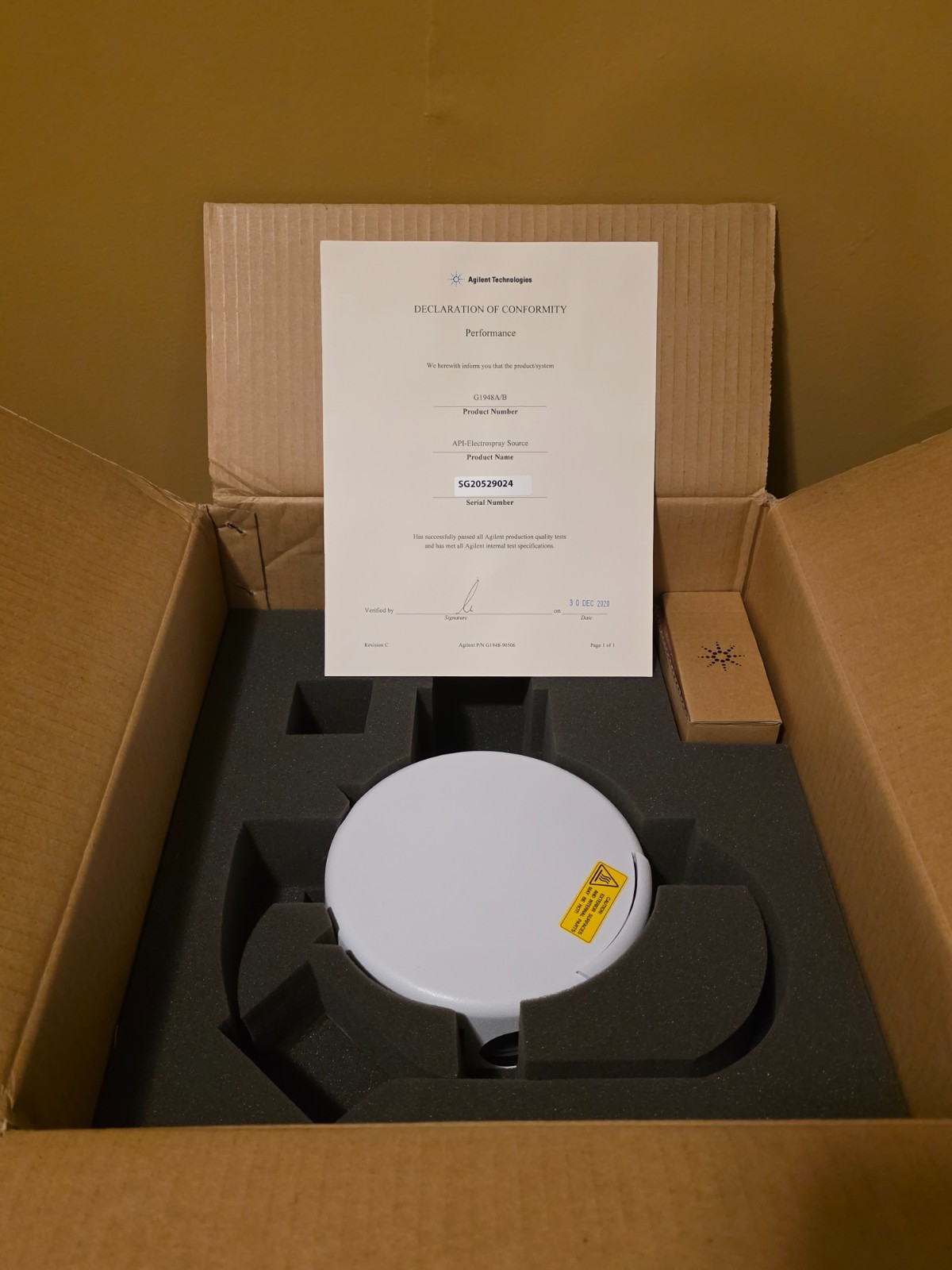 ASNEW Agilent G1948B G1946-65338 ESI Electrospray LCMS Ion Source 1100 1200 6100