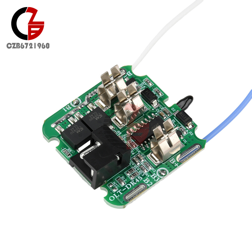 4S 16.8V 30A 18650 Li-ion Battery Protection Board BMS Dual MOS for Power Tool