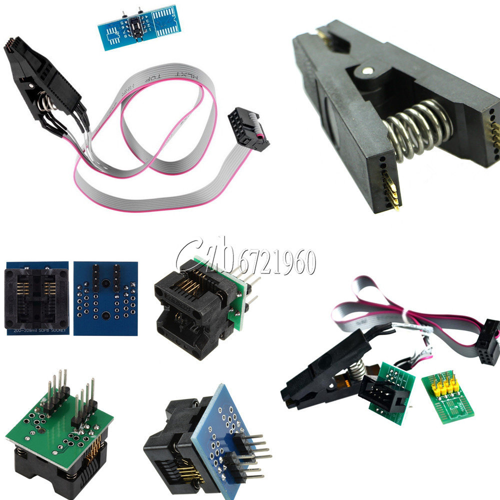 SOIC8 SOP8 Chip IC Test Clips 150/200mil Socket Adpter Programmer Converter