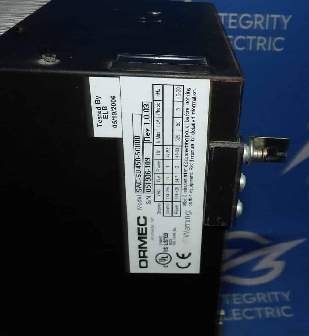 ORMEC SAC-SD450-S0000 SERVO Drive VFD 1 Year Warranty