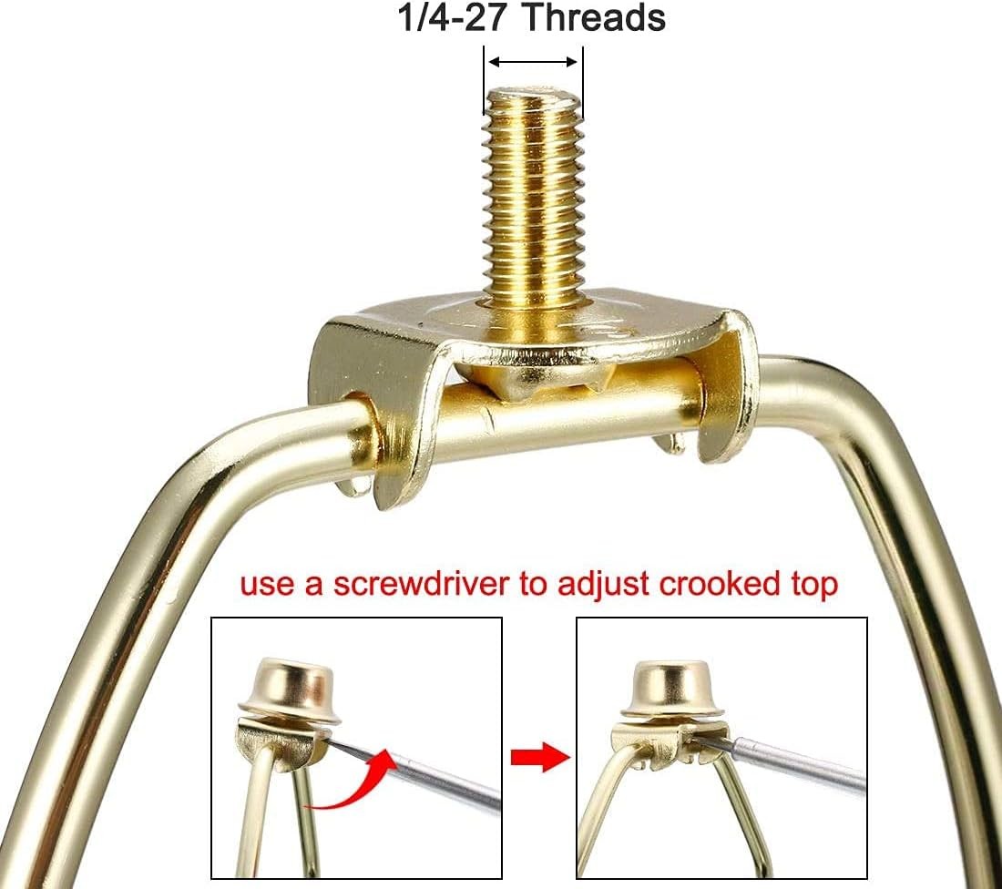 Polished Brass 6 Inch Detachable Lamp Harp Holder Size: 6 inch (Brass)