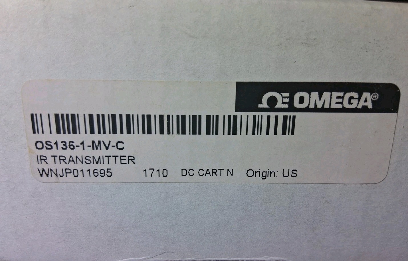 OMEGA ENGINEERING OS136A-1-MV-C, IR Sensor Transmitter New In Box