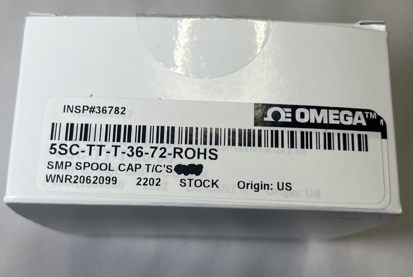NEW Omega Engineering 5SC-TT-T-36-72-ROHS SMP SPOOL CAP T/C Thermocouple No Box