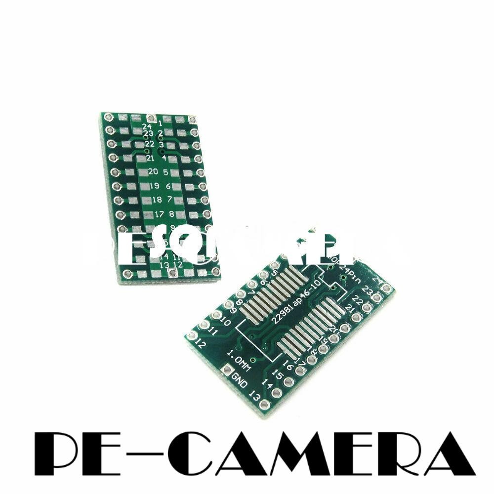 10PCS SOP24 SSOP24 TSSOP24 to DIP24 PCB SMD DIP/Adapter plate Pitch 1.0mm