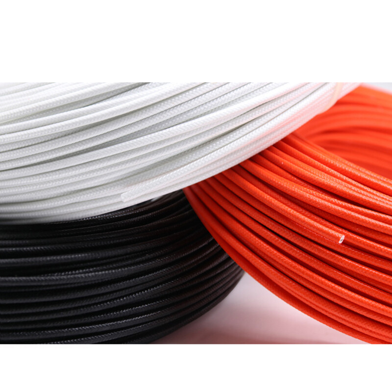 Silicone Rubber High Temp 250℃ Cable Fiberglass+Resin Braided Tinned Copper Wire