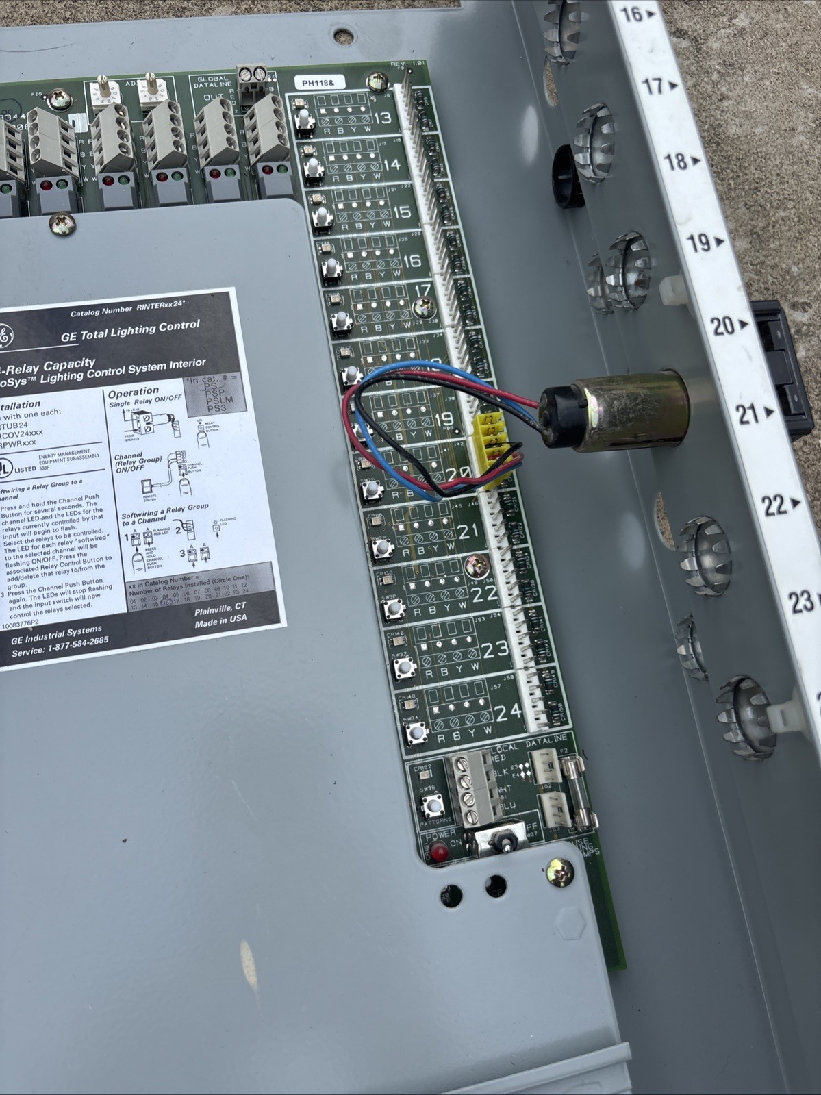 Untested General Electric RINTERXX24 24 Relay Capacity RPWR115 Prosys Lighting