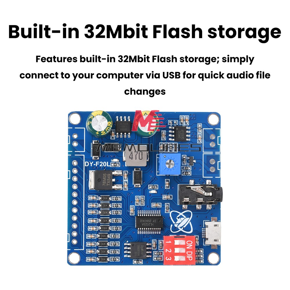 DC6-35V Voice Playback Module 9-Channel one-to-one Independent low-level trigger