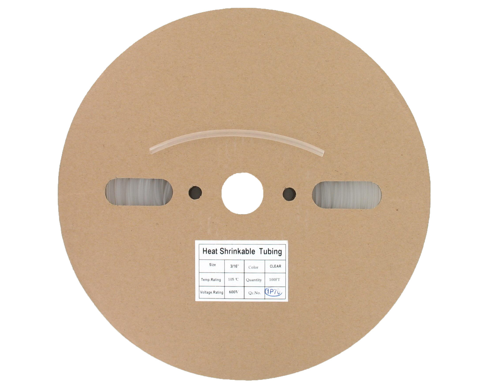 100 Ft 3/16″ ID (4.8mm) Clear Polyolefin 2:1 Heat Shrink Halogen-Free RoHS UL