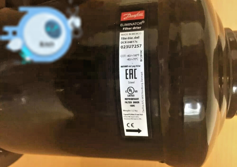 1PC- Danfoss 023U7257 Filter drier, shell, DCR, 2 1/8 in 023 U 7257- NEW~
