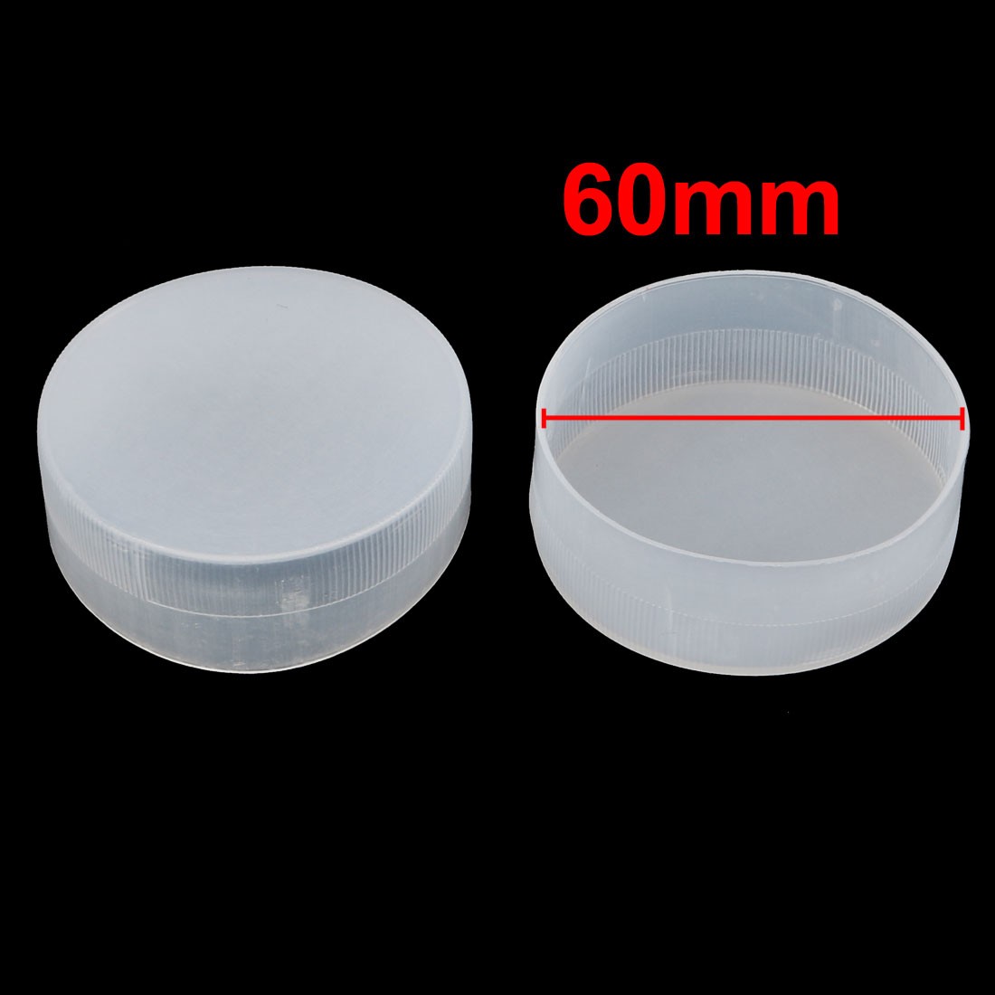 60mm Inner Dia PE Plastic End Cap Bolt Thread Protector Tube Cover 5pcs