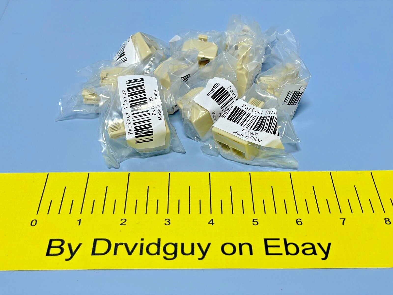 Box of 10 Perfect Vision PVDA20 Adapter, Modular Duplex; Ivory