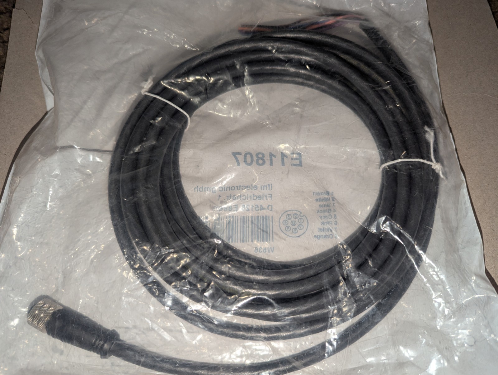 NEW GENUINE IFM ELECTRONIC GMBH E11807 CORDSET