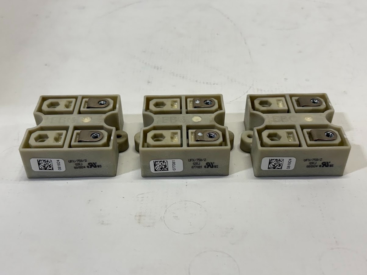 (LOT OF 3) EBG UFX-750/2 12RJ Ultra High Power Thick Film Resistor 750W 12 Ohm