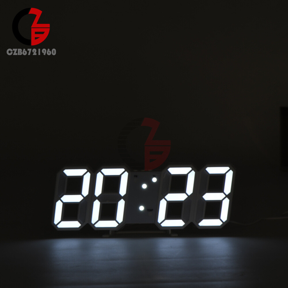 LED Electric Digital Alarm Clock Time/Date/Temperature Display Home Decoration
