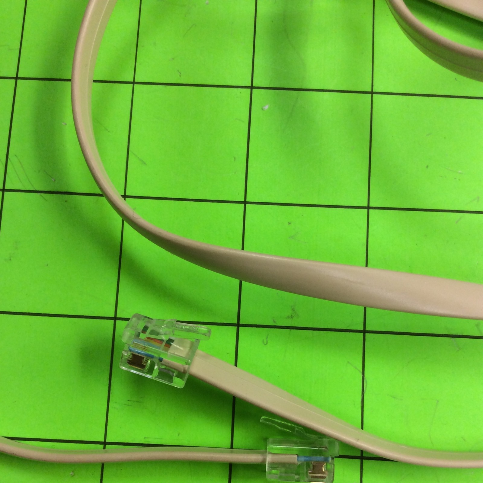 12FT Flat 6 Wire Cord Gray Cable Cord