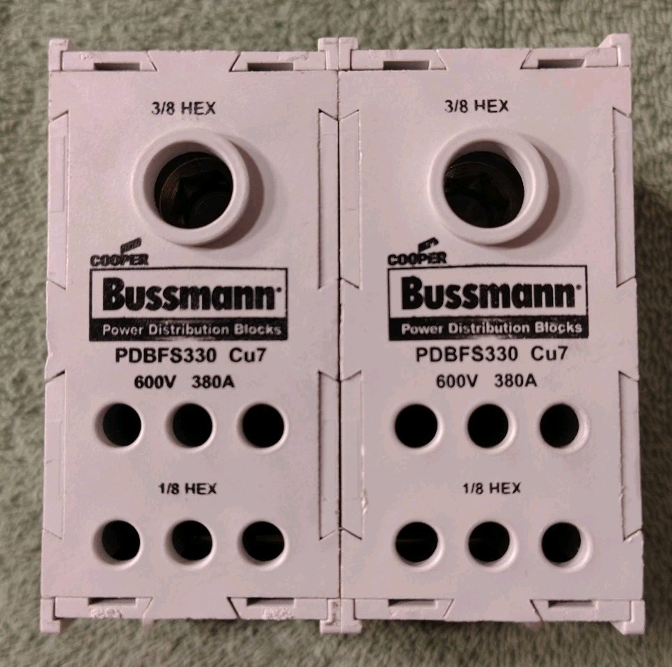 QTY 2-Eaton Cooper Bussmann PDBFS330 Power Distribution Block BRAND NEW IN BOX!!