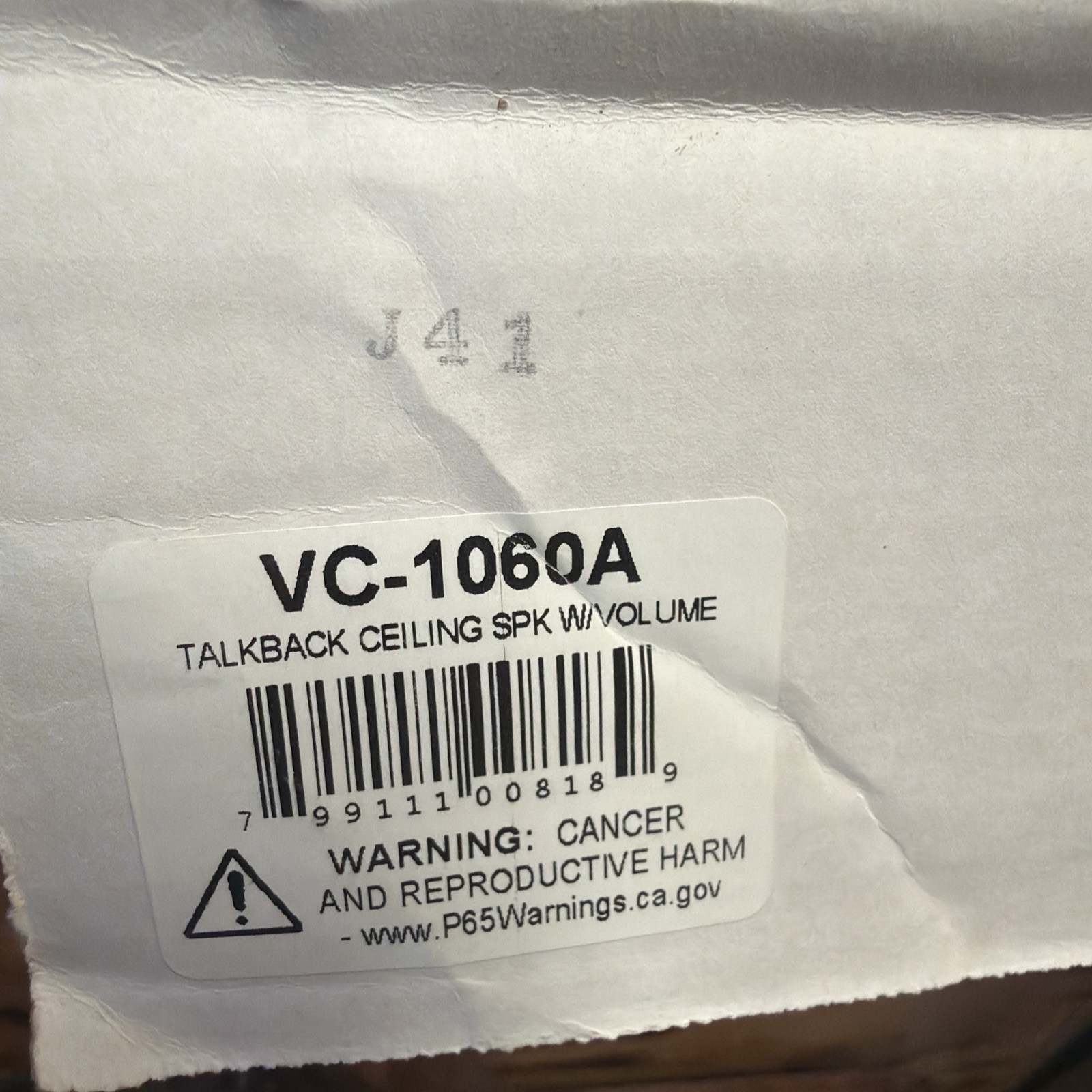 VALCOM 8in Talkback Ceiling Speaker w Vol Con VC-1060A UPC 799111008189