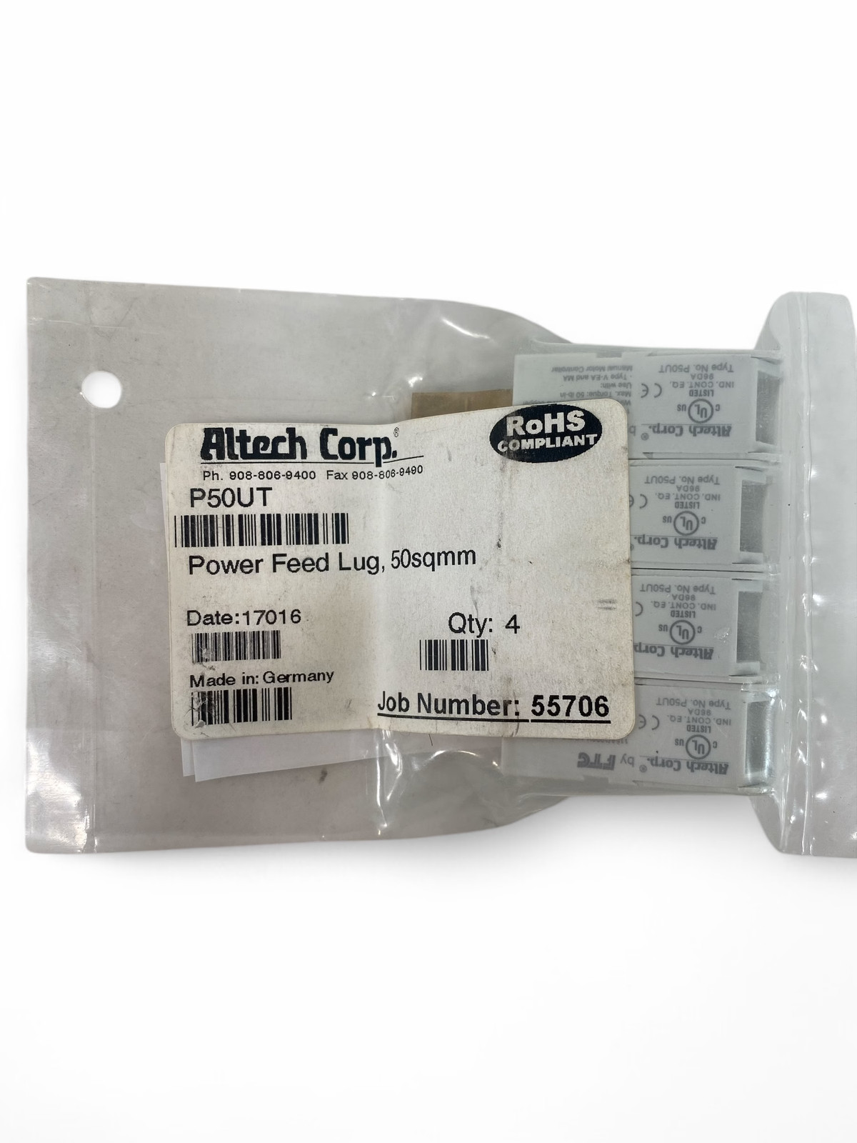Altech Corp P50UT Power Feed Lug 480VAC 115A 10-1/0 AWG (4 Pack) **New**