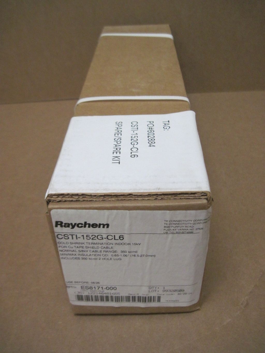 Raychem Te Connectivity CSTI-152G-CL6 Indoor Cold Shrink Termination Kit 15kv