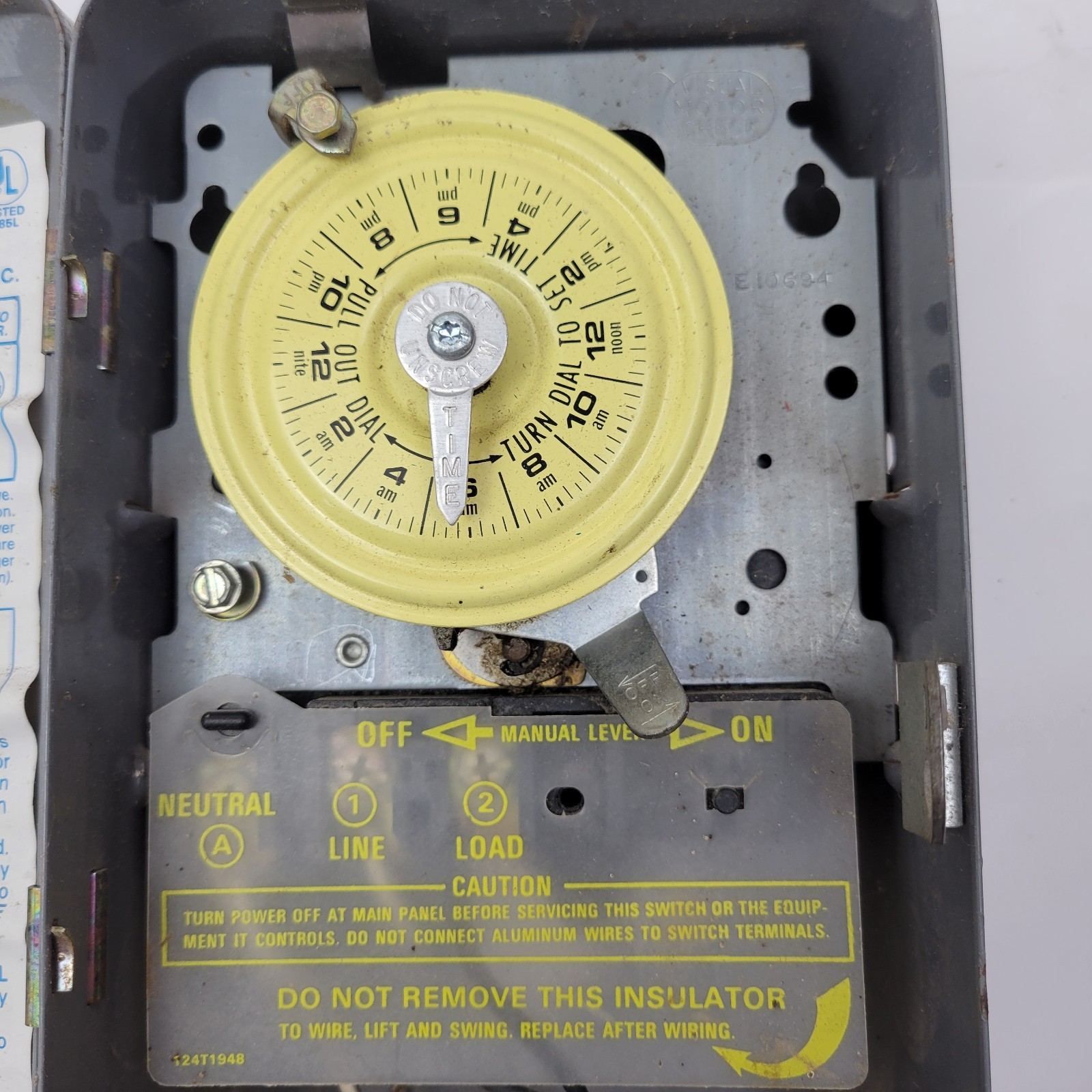 Intermatic T101 Mechanical Time Switch – Industrial Heavy Duty SPST 24Hr 120V