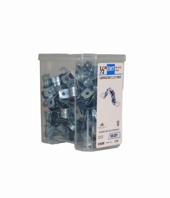 EMT Strap, Snap On, 2-Hole, 1/2-In., 100-Pk. – 61605B