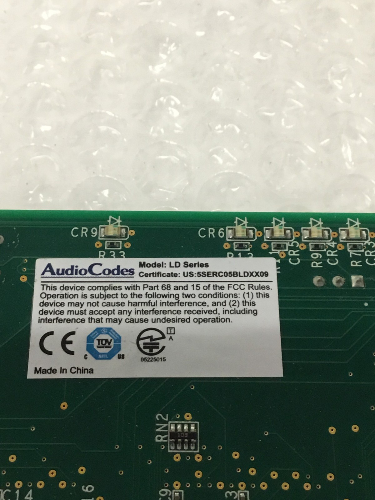 AudioCodes LD Series Analog Voice Interface Card – SS-394V-0 E229342 FREE SHIP