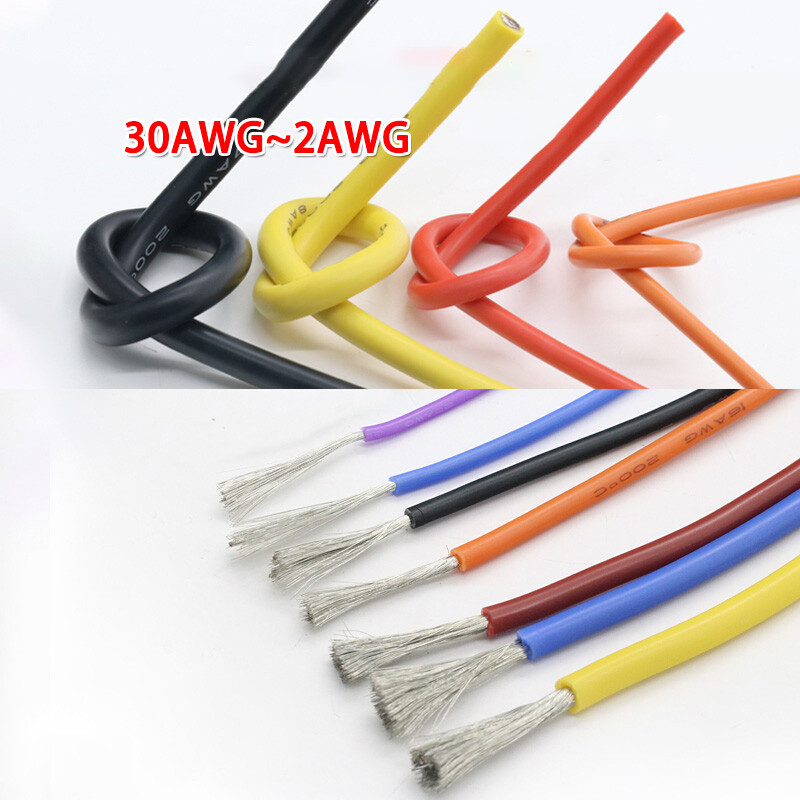 2/6/8/10/12/13/14/16/18/20/22/24/26/28/30AWG Flexible Soft Silicone Wire Cable
