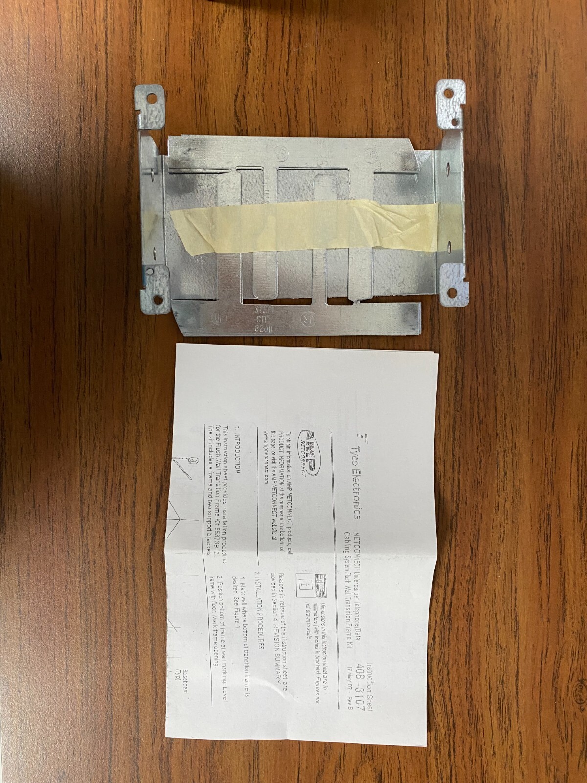 TYCO ELECTRONICS Transition Box, Wall Frame, Flush, for Transition Block 55739-2
