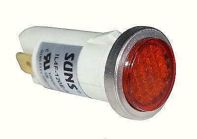SUNS IL4F-120E-A-Q LED 1/2″ Amber Indicator Light Flush 120V Solico Ideal