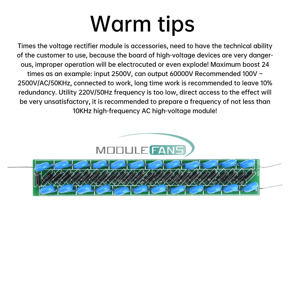 24 Times Rectifier 60000V High Voltage Multiplier Voltage Doubler Circuits Board