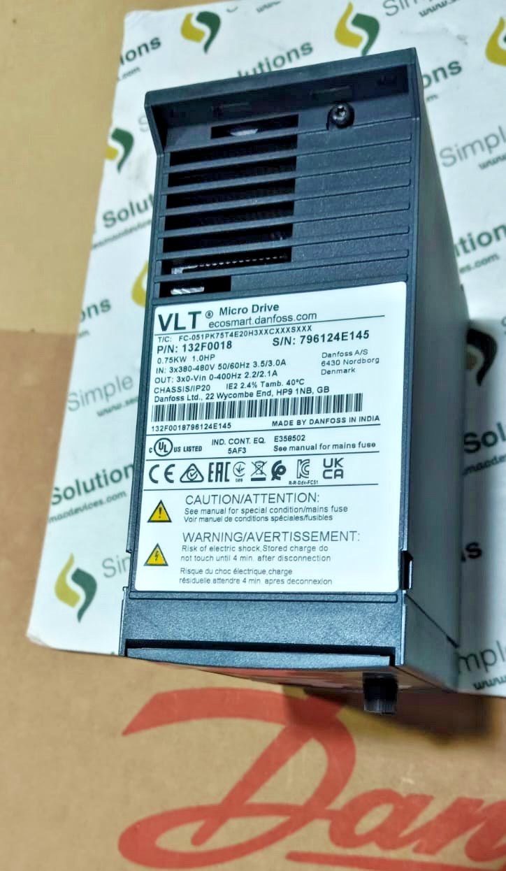 1PC- Danfoss 132F0018 FC-051PK75T4E20H3XXCXXXSXXX VLT® Micro Drive- New