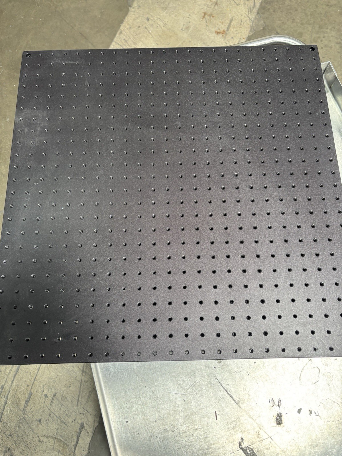 Optical Aluminum Breadboard 24”x24”x.5” For Mounting Optical Components