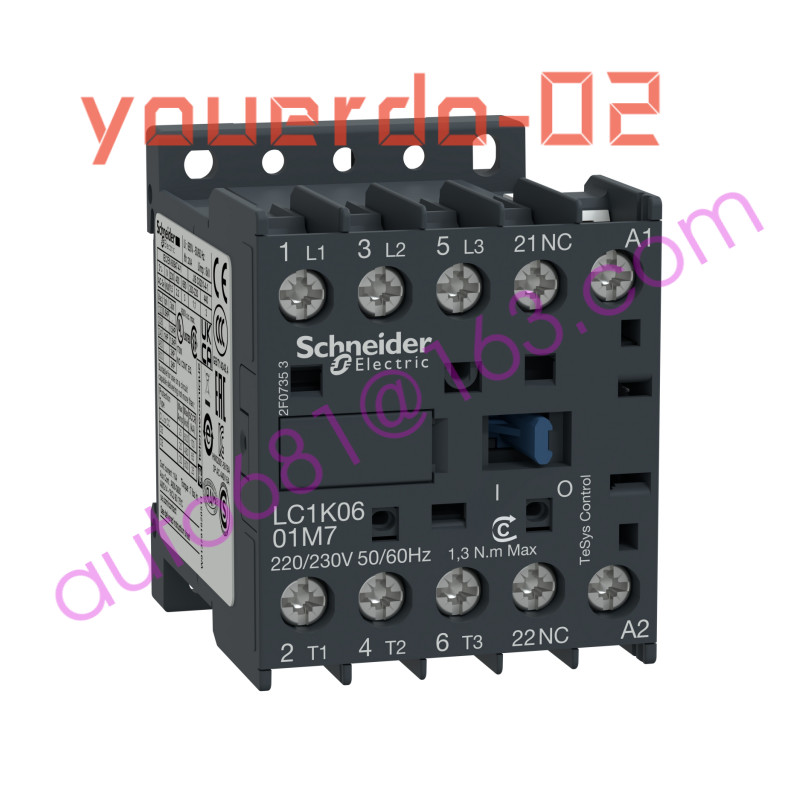 1 PC New Schneider Electric LC1K0901P7 Contactor, TeSys K, 3P, AC-3,230VAC coil