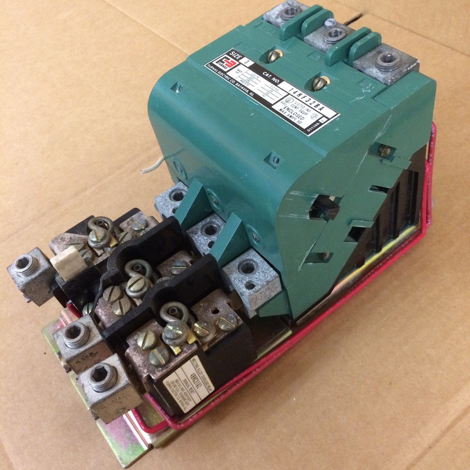 FURNAS 14HF32BA SIZE 3 STARTER / 200/230V COIL / 3PH / 25-50HP 90AMP Max