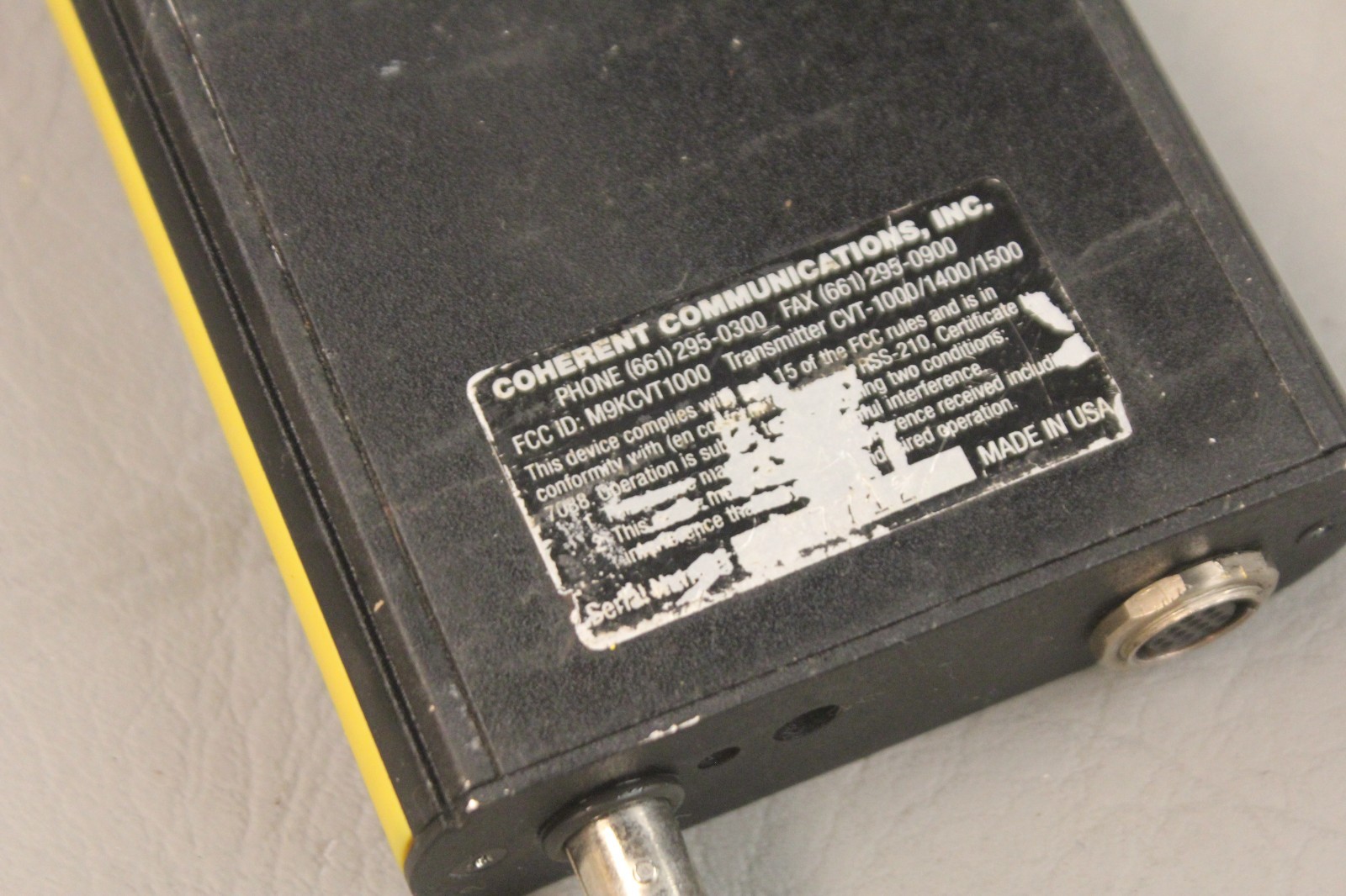COHERENT COMMUNICATIONS CVT-1400 VIDEO AUDIO TRANSMITTER