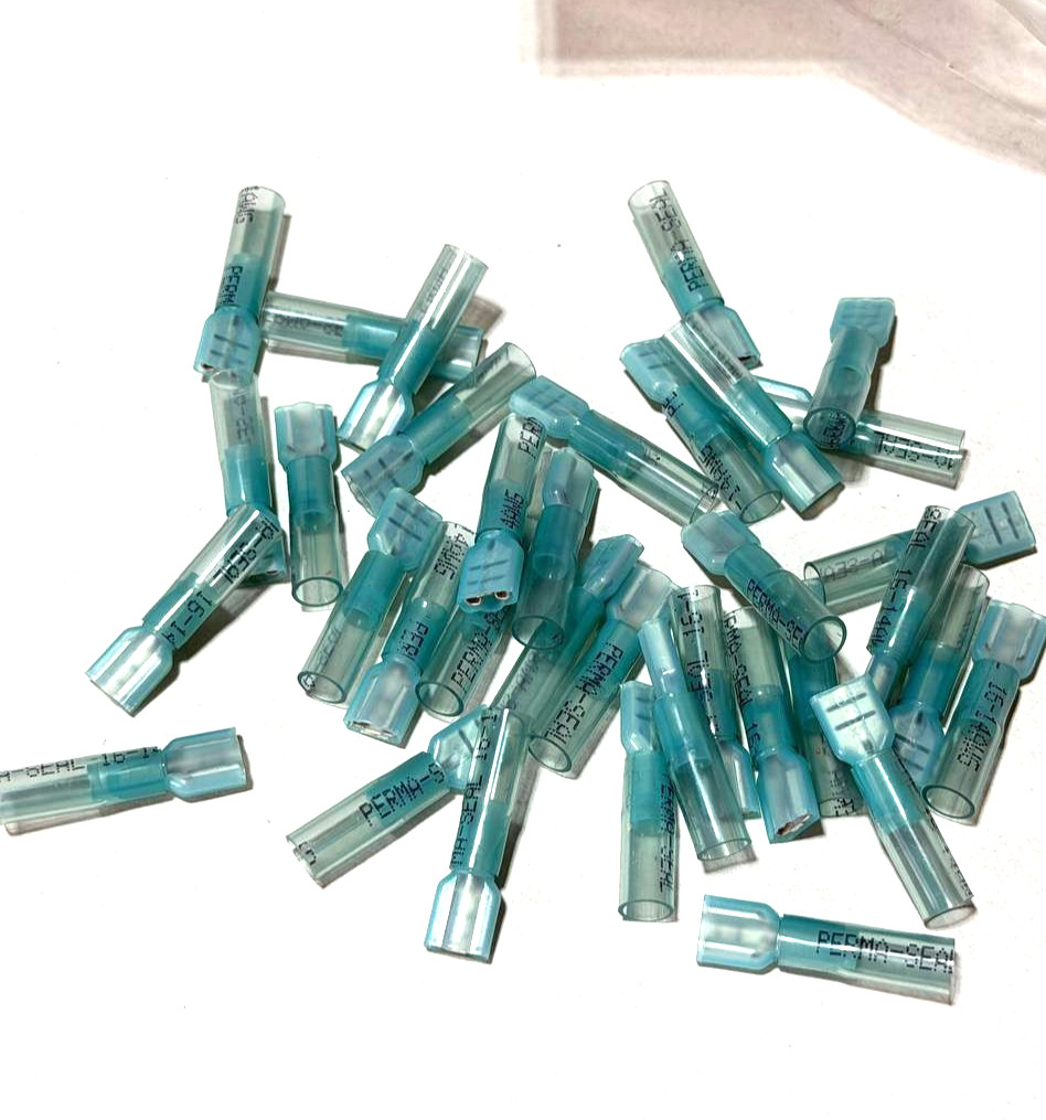 350 Pcs Push on Female .250 x .032 TAB 16-14GA Perma Seal Connector