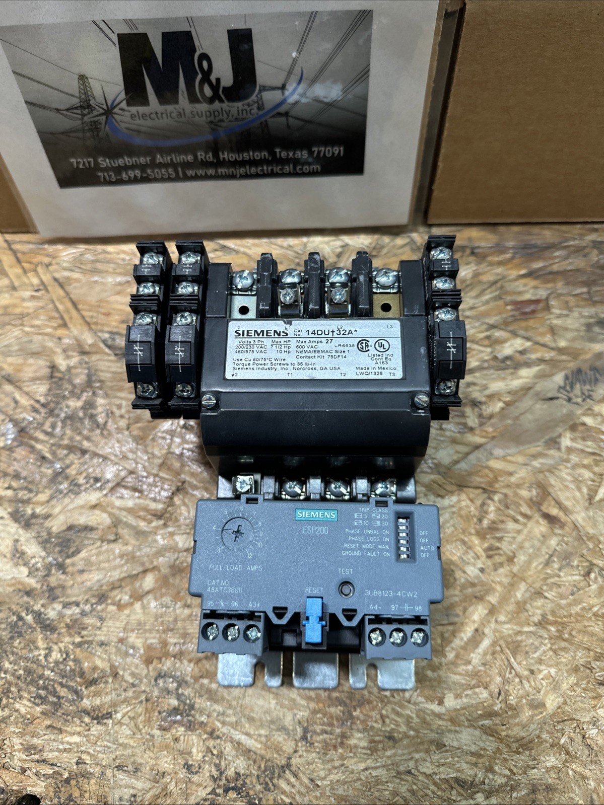 SIEMENS STARTER (USED) CAT: 14DUt32A, 600VAC 27AMP MAX