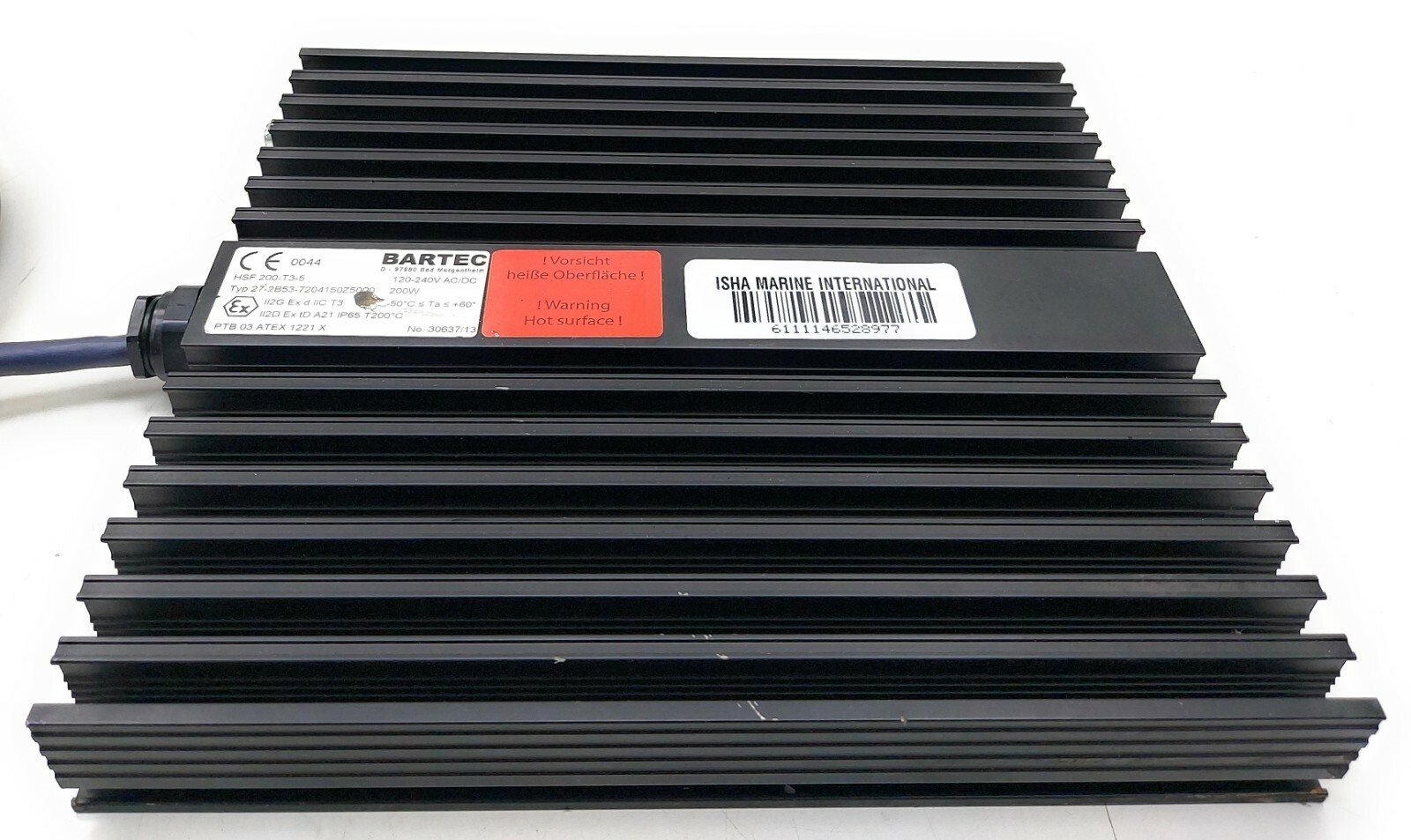 Bartec HSF-200-T3-5 HSF Heating Element Finned 27-2B53-7204150Z5000