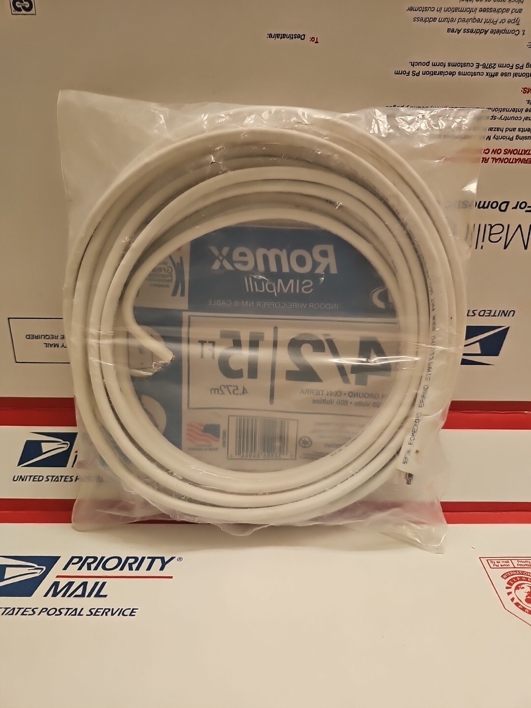 NEW Southwire Romex SimPull 15 ft. 14/2 Indoor Wire/Copper NM-B Cable