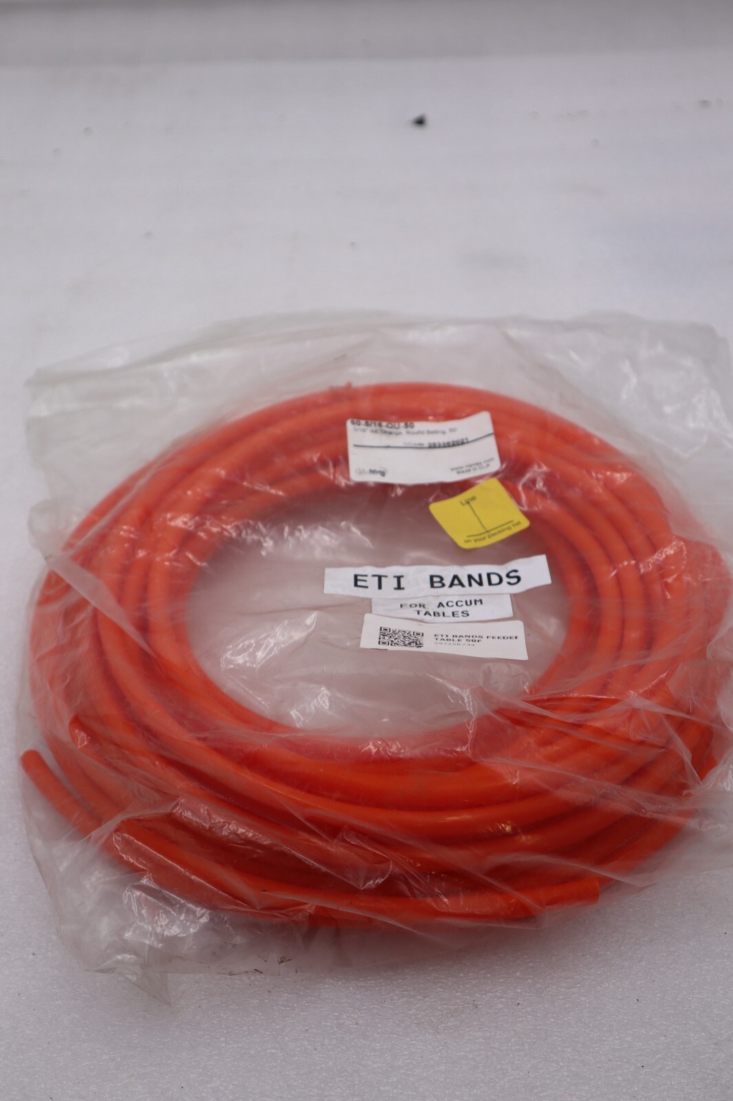 MJ MAY 60-5/16-OU-50 ORANGE ROUND BELTING 50′ STOCK #316-A