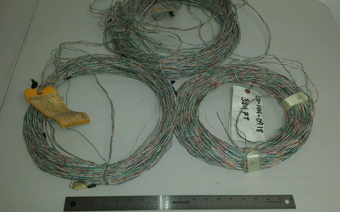 ( 874 FT Spool ) 3124CCB 24Awg Green/Orange/Blue Cable Solid Twisted Pairs 600V