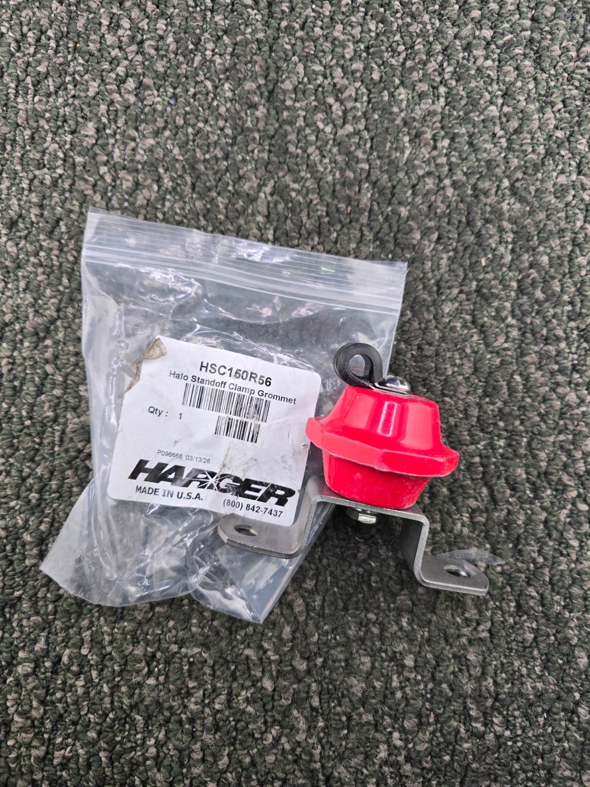 (QTY 5) Harger HSC150R56 Halo Standoff Clamp Grommet #6AWG Insulated – #2AWG Str